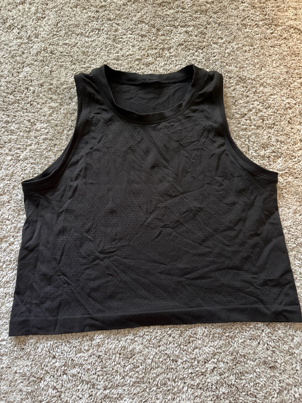 lululemon athletica Black Mesh Performance Tank